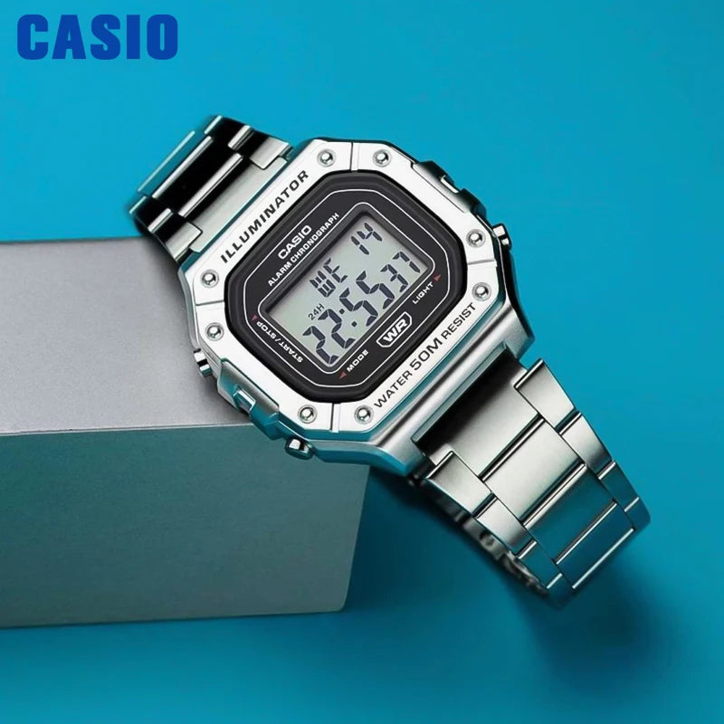 Montre Casio pour homme, marque de luxe, ensemble montre à quartz pour homme, montre de sport, relogio masculino, часы мужские W-218HD-1A