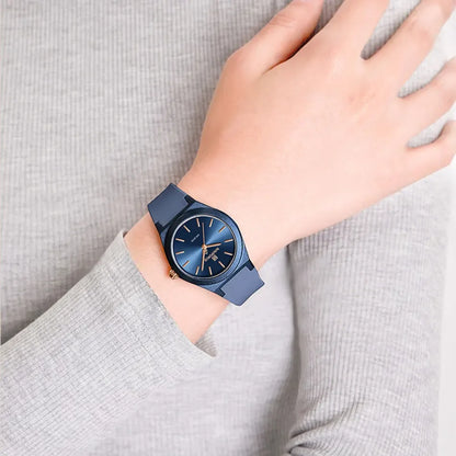 Montres NAVIFORCE NF5056 pour femmes, bracelet en silicone souple de haute qualité
