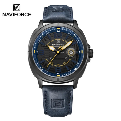 NAVIFORCE NF8078 PU Band Calendar Date Display Watch