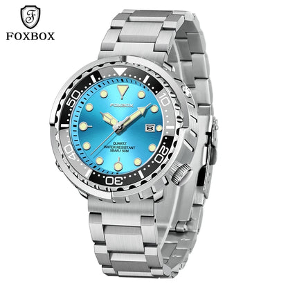 2026 LIGE Montres de mode pour hommes Foxbox Top Marque Luxe 5ATM Sports Étanche Montre Homme Quartz Date Horloge Lumineuse+Boîte