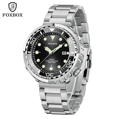2026 LIGE Montres de mode pour hommes Foxbox Top Marque Luxe 5ATM Sports Étanche Montre Homme Quartz Date Horloge Lumineuse+Boîte