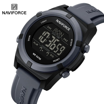 NAVIFORCE – Montre de sport numérique militaire de luxe pour homme, étanche, bracelet en silicone, Relogios Masculino
