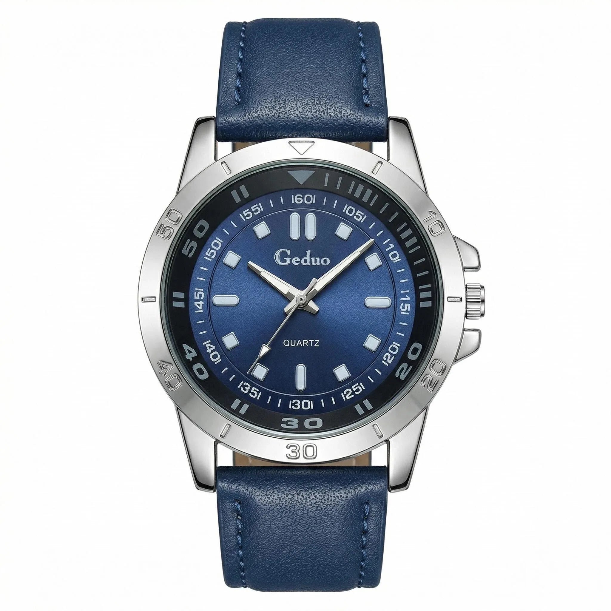 2026 New Fashion Men's Quartz Watch Leather Strap Analog Csual Wristwatch
