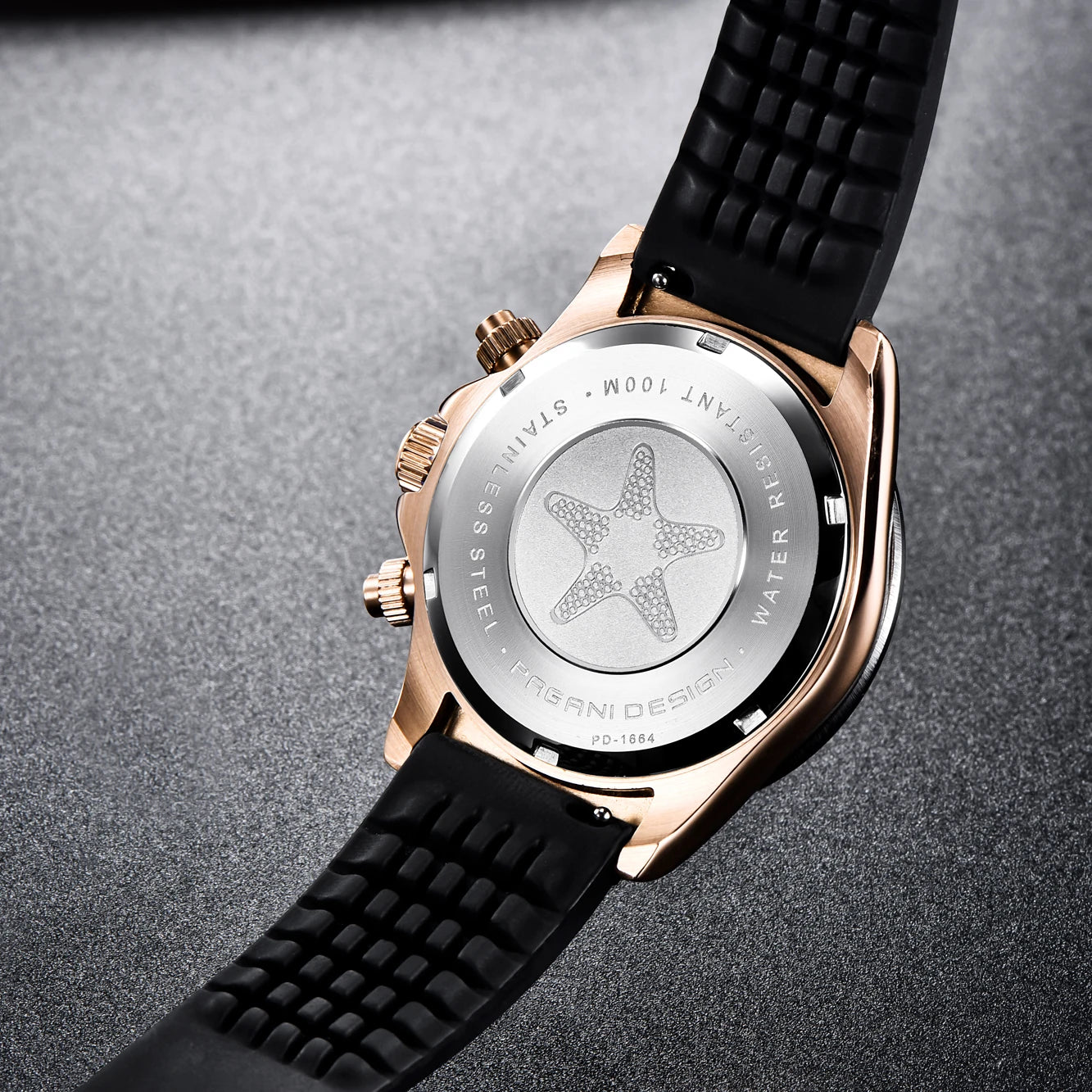 PAGANI DESIGN 2026 NOUVEAU 1664 Montre homme cadran météorite Montre de luxe en saphir à quartz pour hommes Chronographe sport pour hommes Reloj Hombre