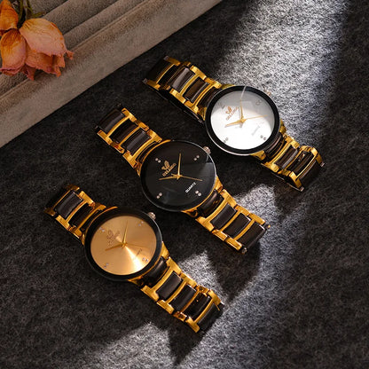 ORLANDO Montres Homme Luxe Nouvel Arrivé Or Noir Cool Quartz Acier Montre-bracelet Exquis Masculino Relogio Horloge Tendance