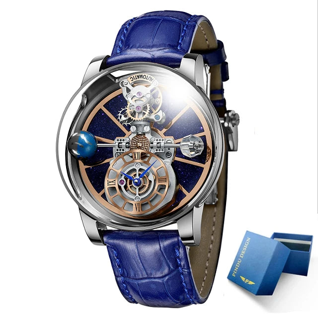 Montre Homme PINDU Diamant Luxe Astronomique Quartz