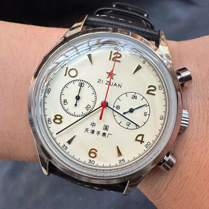 Montres homme 1963 montre automatique pilote 42mm étanche chronographe quartz rétro montre habillée vintage