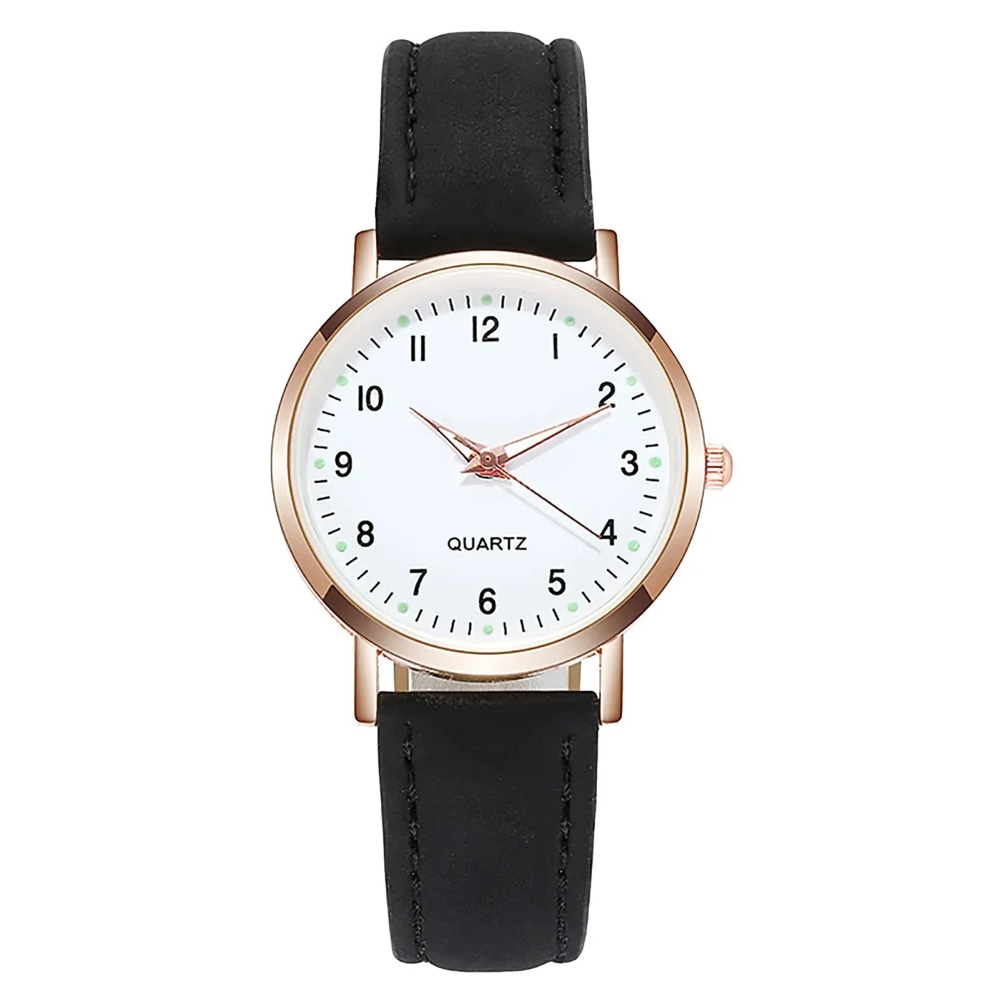 Montres Femme Tendance Décontractées Cadran Arabe Dames Bracelet Cuir Montre à Quartz Reloj Mujer Cadeau Fille