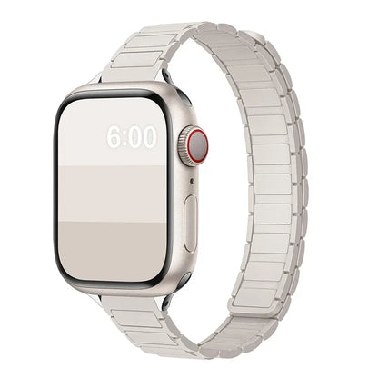 Bracelet fin en silicone à sangle magnétique pour femme pour Apple Watch S11 10 46/42mm 45mm 44 38mm 40mm 41mm 42mm iWatch SE 9 8 7 6 5 4 3 2 1