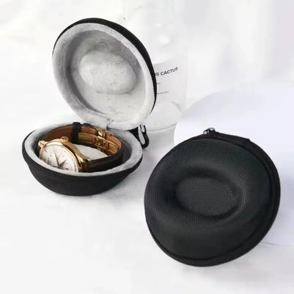 Portable EVA Single Watch Travel Case Watch Storage Organizer Box Watch Holder Waterproof for Smartwatches Zippered Container