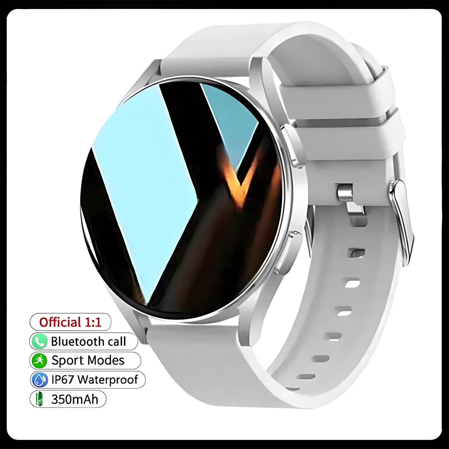 Montre Connectée Bluetooth Pro Appel 1,39 Pouces Cadrans Personnalisés Musique Sport Homme Femme Montre 6 Moniteur de Santé Smartwatch Pour Android IOS