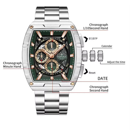 NAVIFORCE – Montre-bracelet à quartz de luxe pour hommes, marque supérieure, étanche, chronographe, 2025, date automatique