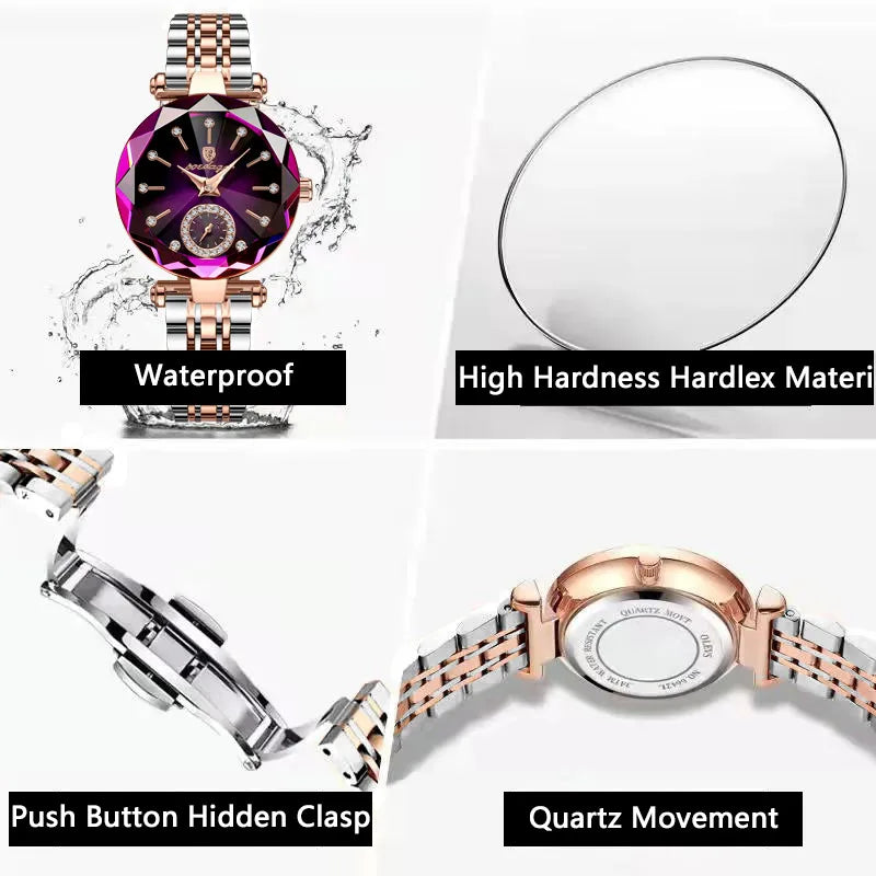 POEDAGAR Luxury Elegant Ladies Wristwatch Waterproof Stainless Steel Quartz Watches For Woman Simple Casual Dress Women's Watch