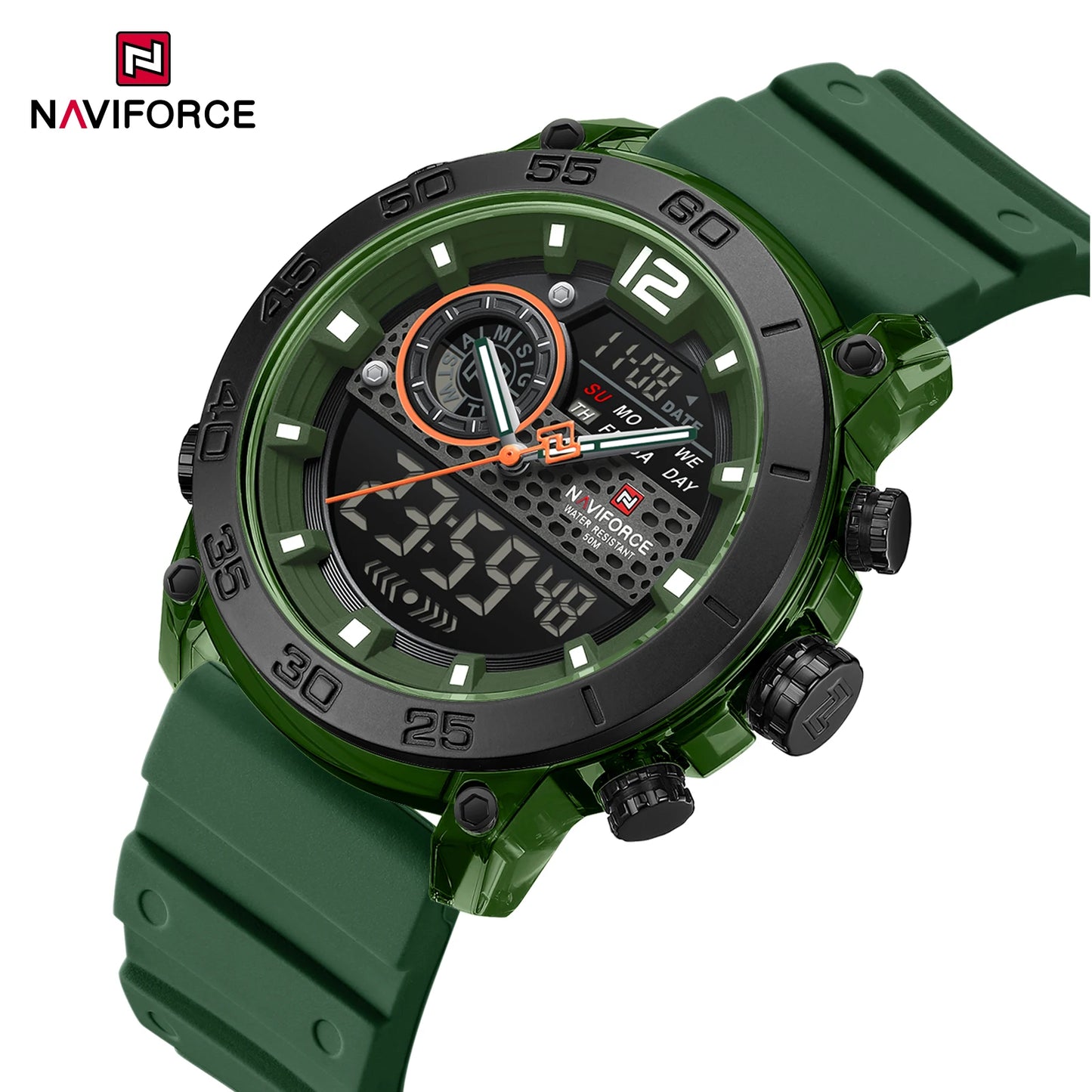 NAVIFORCE NF6104 Dual Display Multifunction Watch
