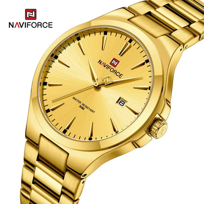 NAVIFORCE – Montres homme tendance au design original, en acier inoxydable, avec calendrier simple, étanches, Relogio Masculino