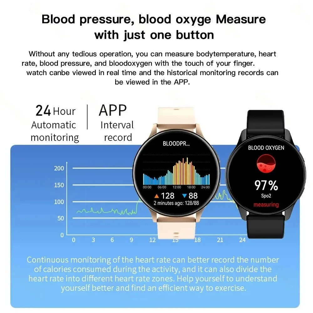 LIGE Nouvelle Montre Connectée 2025 Charge Sans Fil Smartwatch Appels Bluetooth Montres Hommes Femmes Bracelet Connecté Cadran Personnalisé +Boîte