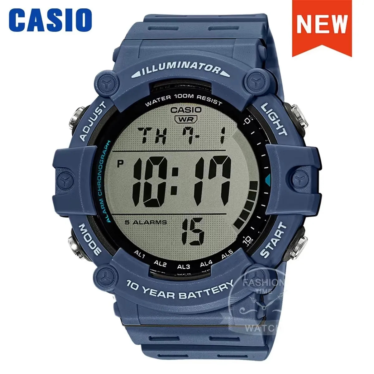 Montre Casio homme, dix ans d'autonomie, ensemble de luxe, montre de sport numérique LED étanche à quartz pour homme, relogio masculino AE-1500WH