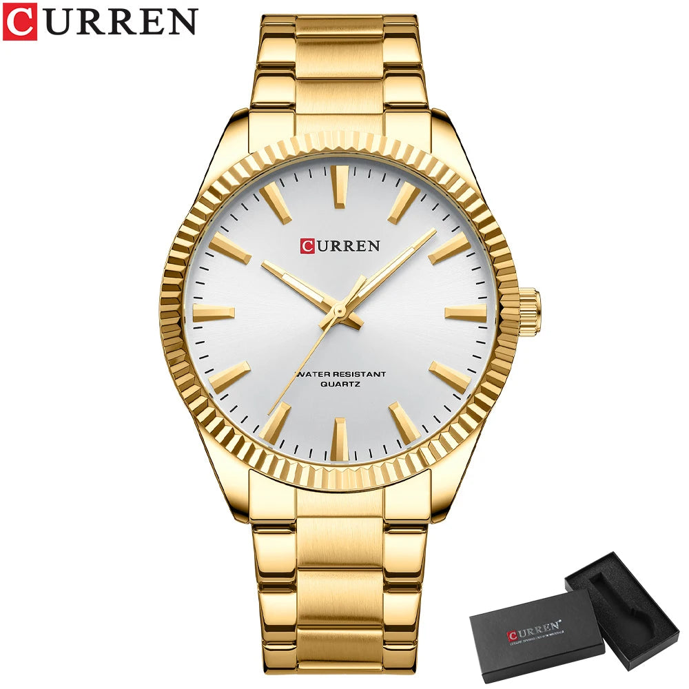 Montre Homme CURREN Mode Simple Acier Inoxydable Quartz Montre Homme Décontracté Business Montre Relogio Masculino