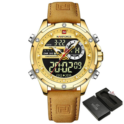 NAVIFORCE Digital Military LED Chronograph Watch 45mm