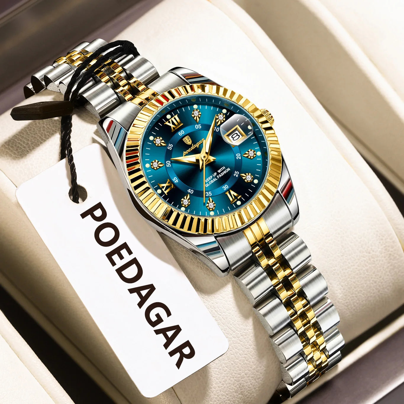 POEDAGAR Top Luxury Watch For Women Waterproof Stainless Steel Luminous Date Ladies Watch Quartz Fashion Elegant Women's Watches