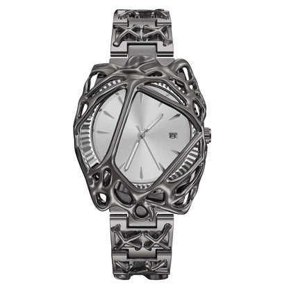Montres ins de niche avancées de forme spéciale pour montres américaines européennes Y2K rétro de style albâtre pour montres de vigne élégantes pour hommes et femmes