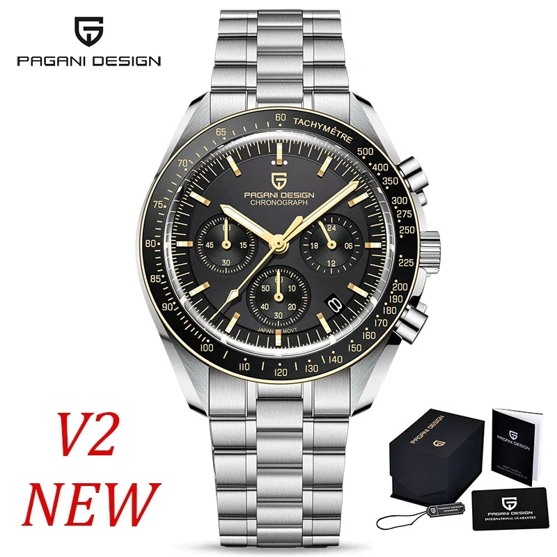 2026 PAGANI DESIGN Nouvelles Montres Homme Marque de Luxe Chronographe Automatique Quartz Étanche Sport Acier Inoxydable Horloge Relogio