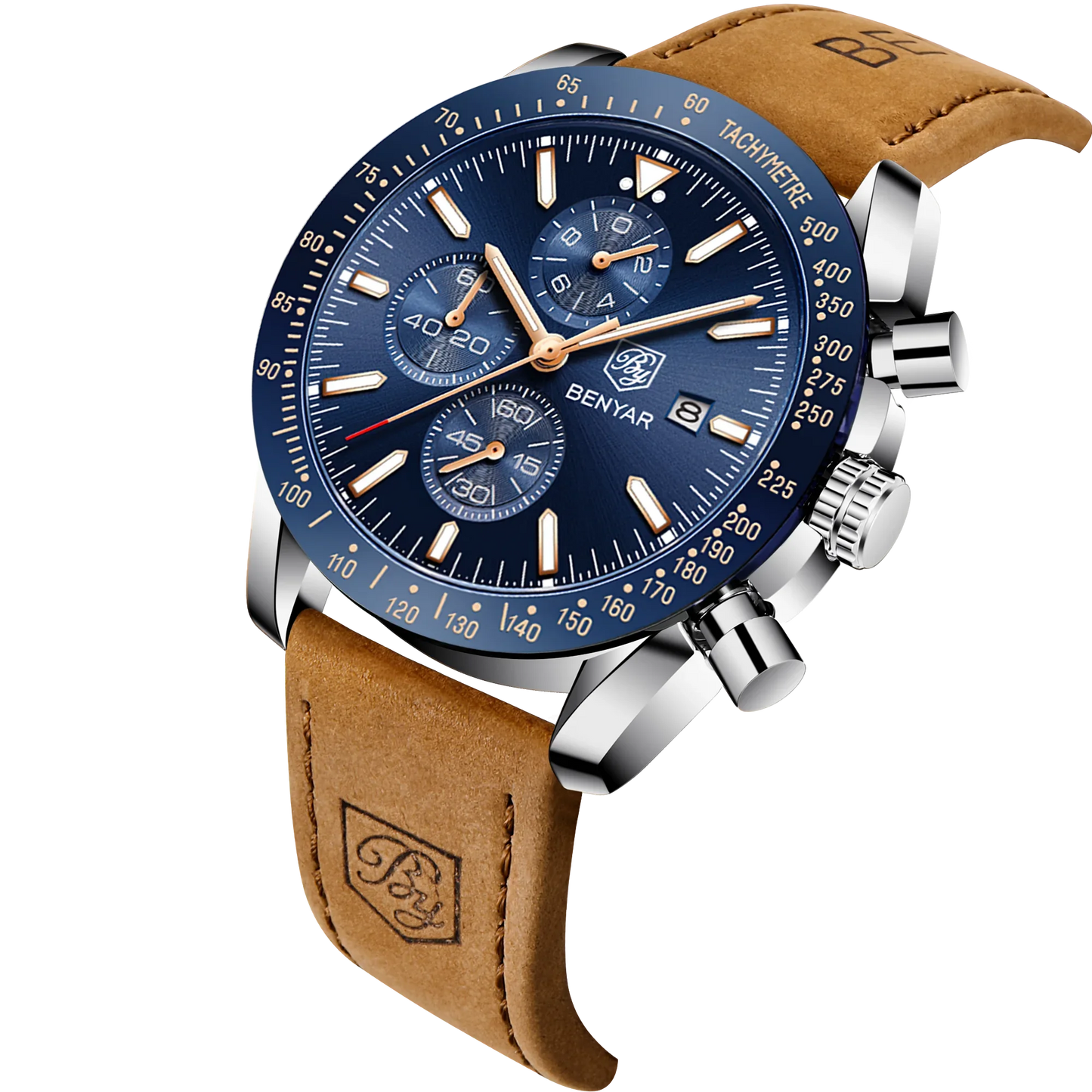 SAPPHERO Chronicle 5140 Classic Leather Strap Watch