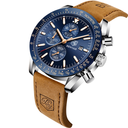 SAPPHERO Chronicle 5140 Classic Leather Strap Watch