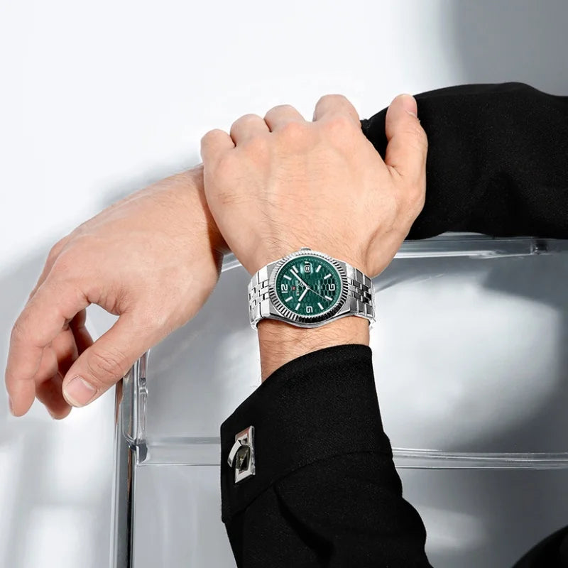 Montre à quartz NAVIFORCE NF9277 en acier inoxydable résistante à l'eau