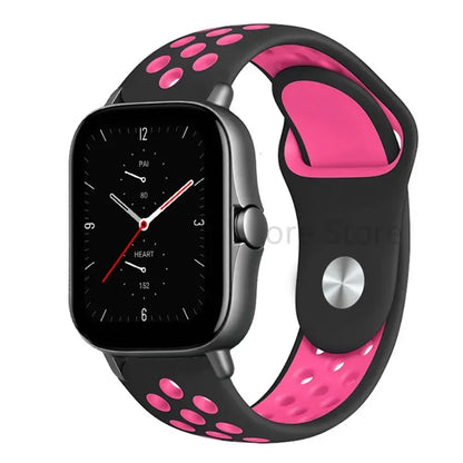Silicone Strap For Amazfit GTS 4-3-2e Mini/GTR 4-3-Pro-2 47mm/GTR 2e/stratos 3 20mm/22mm Watch band sport Bracelet bip-U-S-lite