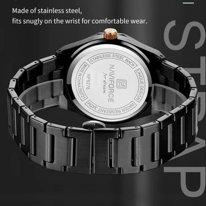 NAVIFORCE Montre de Luxe Homme Marque Militaire Sport Quartz Affichage Date Montre-Bracelet Décontractée Bracelet Acier Cadeau pour Homme