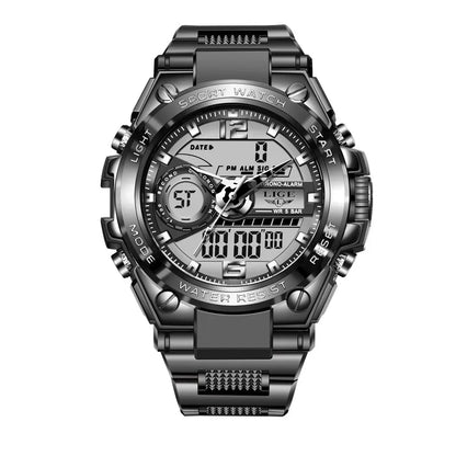 LIGE Digital Military LED Chronograph Watch 50m 24cm