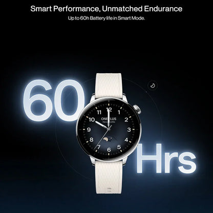 Version globale OnePlus Watch 3 Montre connectée 43mm AMOLED 1,32 pouces Autonomie jusqu'à 60h Wear OS by Google GPS NFC