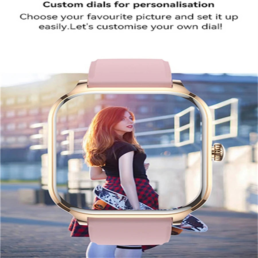 Montre connectée homme 2026, cadeau femme, écran tactile HD 2,01 pouces, montre de sport et de fitness, électronique, appel Bluetooth, smartwatch