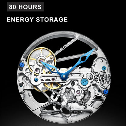 AILANG NEW Skeleton Automatic Movement Watch For Men Mechanical Luxury Black Steel Watches Mens Horloge Tourbillon 2023