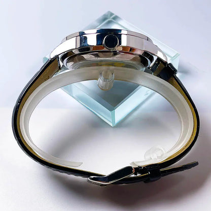 PINDU Nouvelle montre mécanique pour homme, avec pointeur lumineux diamanté, montre-bracelet saphir de qualité supérieure pour hommes, Montre Homme avec boîte cadeau P5037