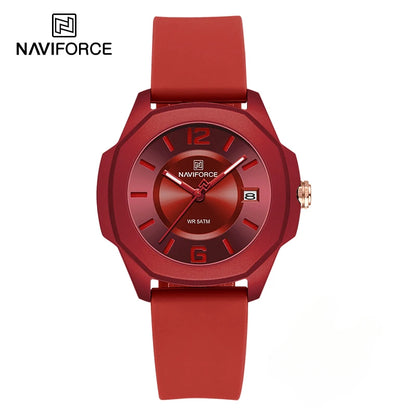 NAVIFORCE -7107 Montre Bracelet en Silicone à Quartz