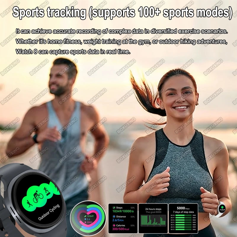 2025 Nouvelle Montre Connectée 8 Mini GPS Traceur Smartwatch Hommes Femmes Navigation par Carte Appel Bluetooth NFC IP68 Étanche Boussole Sport Montre Intelligente