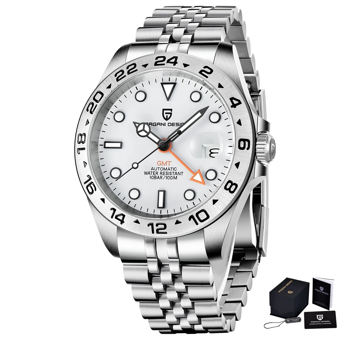 Pagani Design 2026 Nouvelle montre de plongée pour homme 42 mm saphir automatique mécanique GMT 100 m étanche PD1682