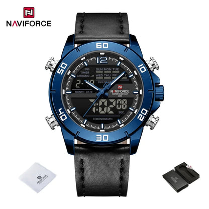 NAVIFORCE NF9253L Genuine Leather Band Luminous Date Clock