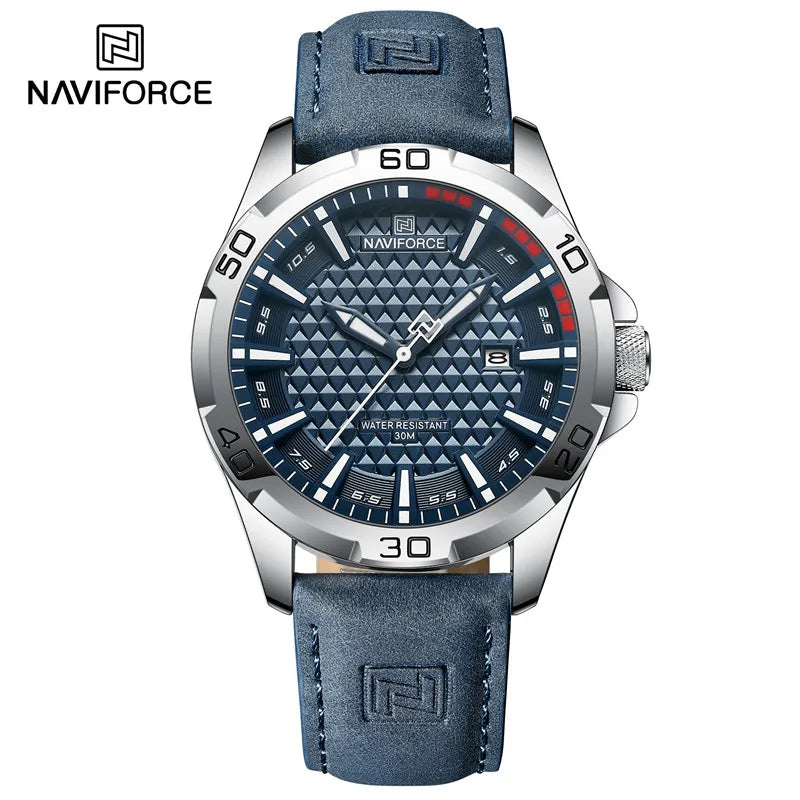 NAVIFORCE – Montres à Quartz Tendance pour Hommes, Bracelets en Cuir, Sport, Étanche, Calendrier, Horloge Relogio Masculino