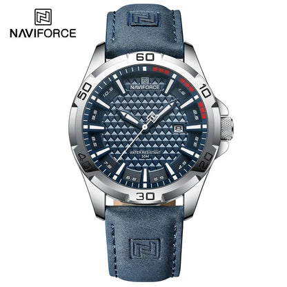 NAVIFORCE – Montres à Quartz Tendance pour Hommes, Bracelets en Cuir, Sport, Étanche, Calendrier, Horloge Relogio Masculino