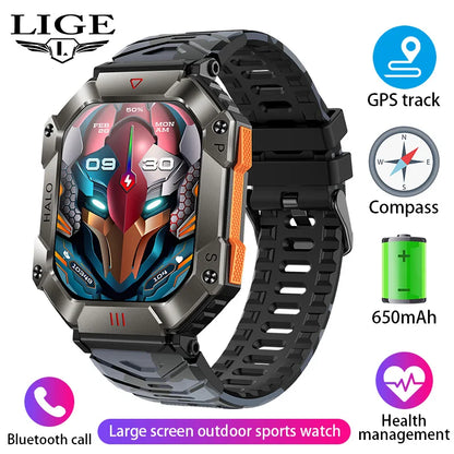 LIGE Montre intelligente GPS Suivi d'activité Appel Bluetooth Moniteur de santé 24h Sport Fitness Étanche Vente flash Bracelet femme