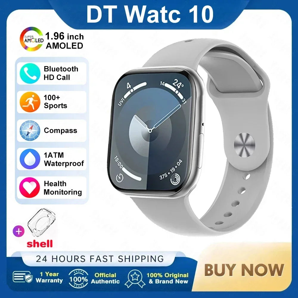 2025 Nouvelle montre connectée originale pour Apple DT Watch 10 Homme AMOLED 4 Go Mémoire Musique 3D Surround Appel BT Étanche Montre intelligente Femme