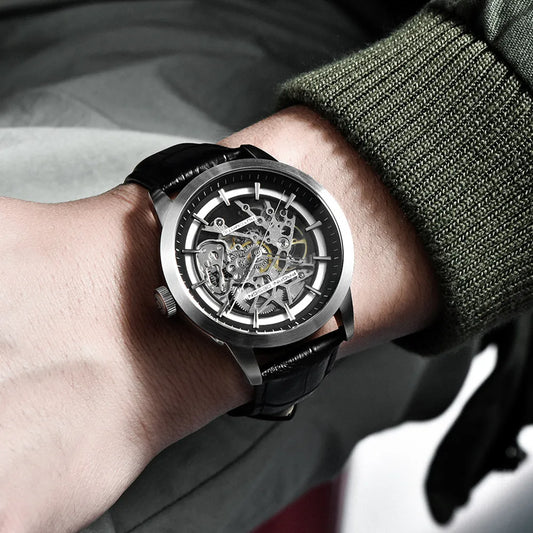 ChronoState Titan Hollow Skeleton Luxury Sports Watch for Men