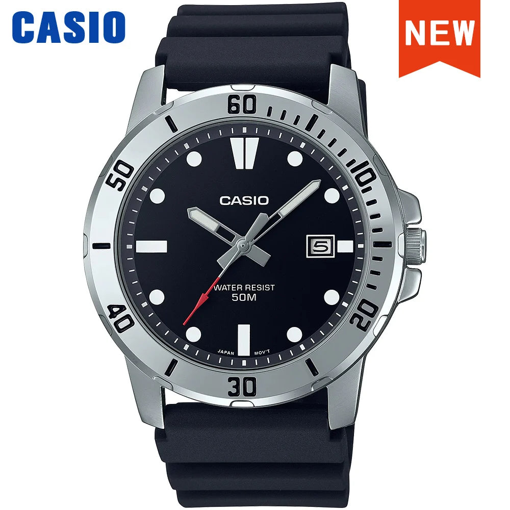 Montre Casio pour homme, mode professionnelle, bracelet en résine, étanche, MTP-VD01-1E