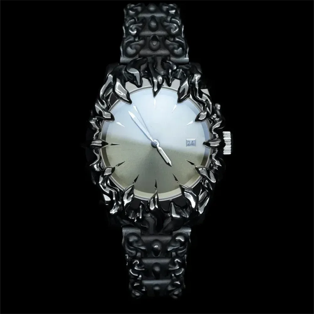 montres tendance hétéroclites en forme de griffe, en albâtre, style rétro, Y2K, euro-américaines, montres spéciales de niche avancées sur Instagram