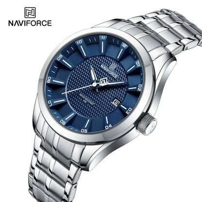 Montre NAVIFORCE Homme de Marque Haut de Gamme Étanche Quartz Business Décontractée Montres-bracelets Bracelet Acier Inoxydable Date Horloge Relogio Masculino