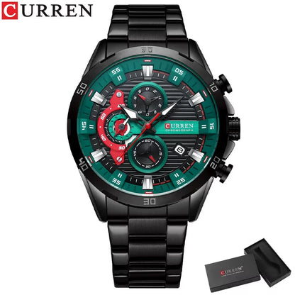 Stainless Steel Chronograph Luminous Dial Watch