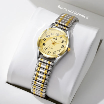 Montres Élégantes pour Femmes à Petit Cadran, Montre à Quartz Tendance avec Bracelet Élastique, Reloj Mujer (Sans Boîte)